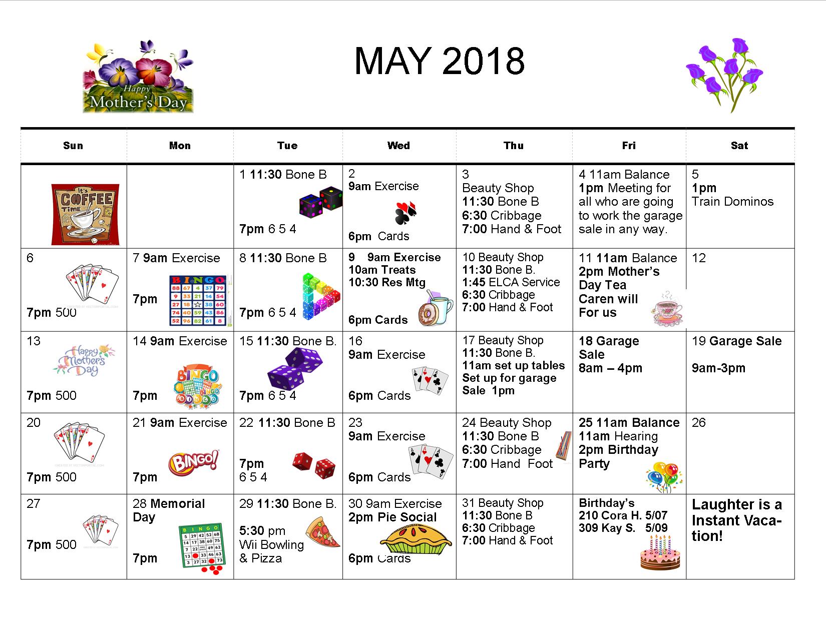 Calendar of Events Blackrock Terrace